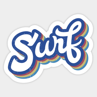 Retro, Vintage, Classic, Cool, Distressed, Surf, Beach Design Sticker